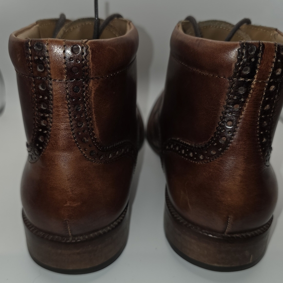 Cole Haan Men's Brown Leather Chukka Wingtip Boots 8 8.5 - Picture 3 of 7